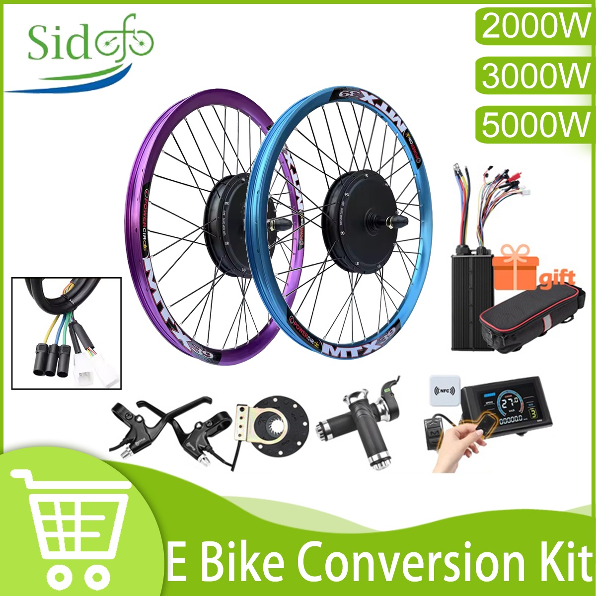 72V 5000W Hub Motor Kit - 新型アップグレード電動自転車変換キットMTX39電動自転車モーターホイール72V 5000Wリアブラシレスノンギアハブモーターホイール3000W 2000W