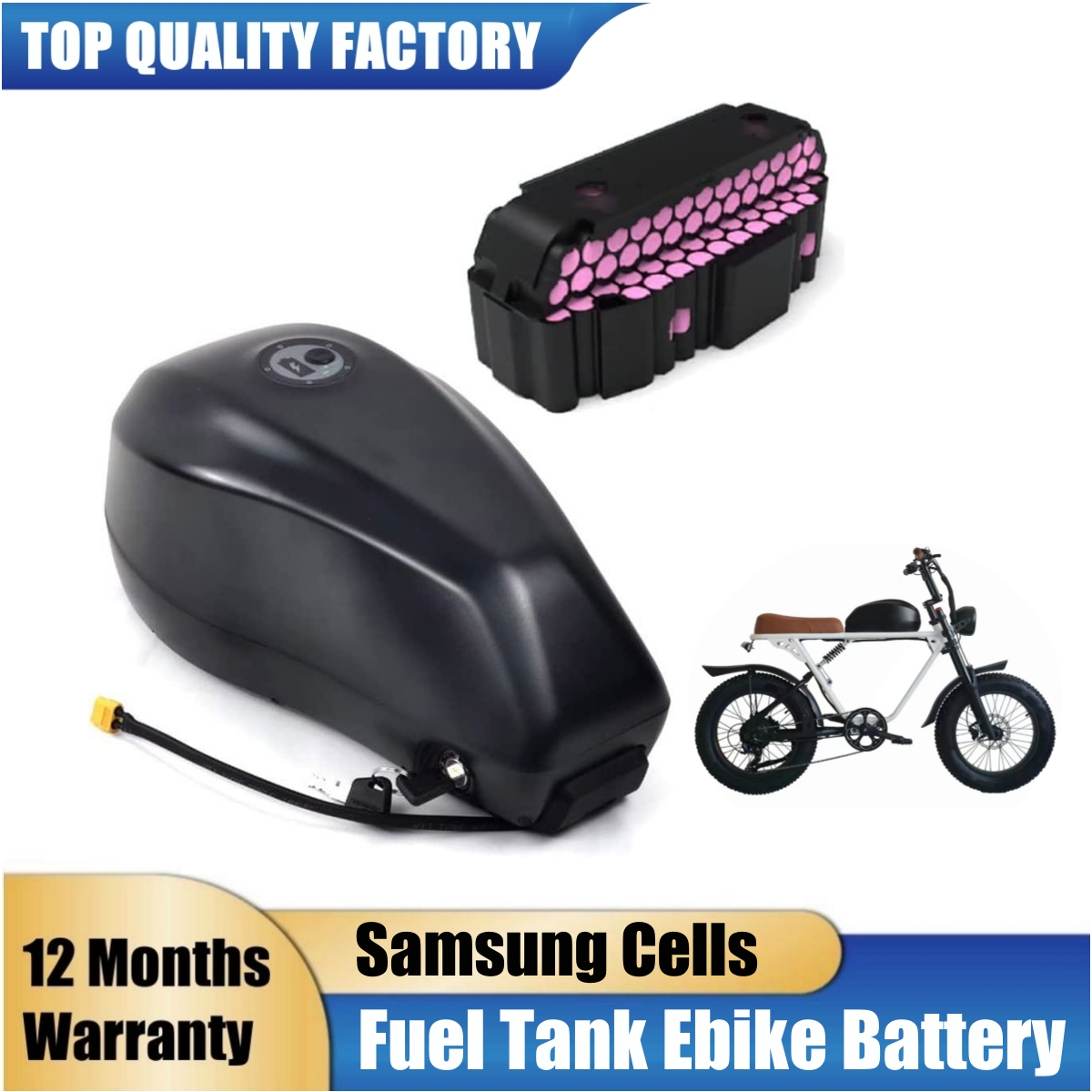 Electric Bicycle Battery 72V 30Ah - 燃料タンク電動自転車バッテリー 48V 52V 60V 72V 30Ah
