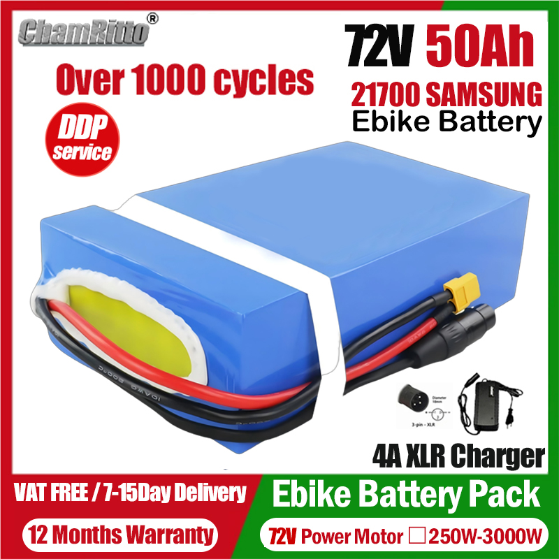 Electric Bicycle Battery 72V 30Ah - 電動自転車バッテリー 72V 20ah 30ah 40ah 50ah