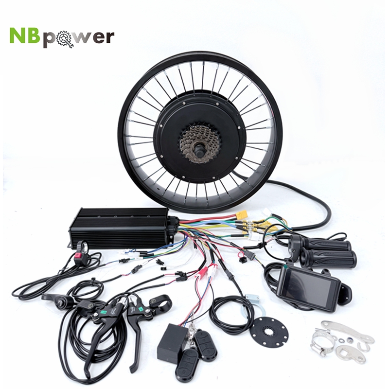 72V 5000W Hub Motor Kit - NBpower 170/190mmドロップアウト 48-72V 5000W BLDCハブモーター ファットバイク/スノーバイク変換キット