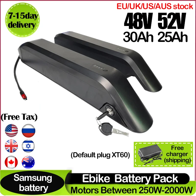 Ebike Battery 48V 20Ah Hailong - オリジナル18650電動自転車バッテリー48V 52V 17.5Ah 20Ah 25Ah 30Ah