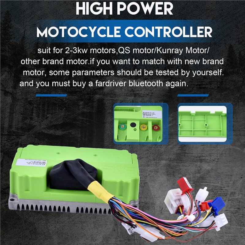 Sine Wave Controller 48V 72V 80A - Fardriver 48V-72V 80A 3KW 正弦波コントローラー（Bluetooth搭載）電動バイク、レーザー、ゴーカート用-B61B