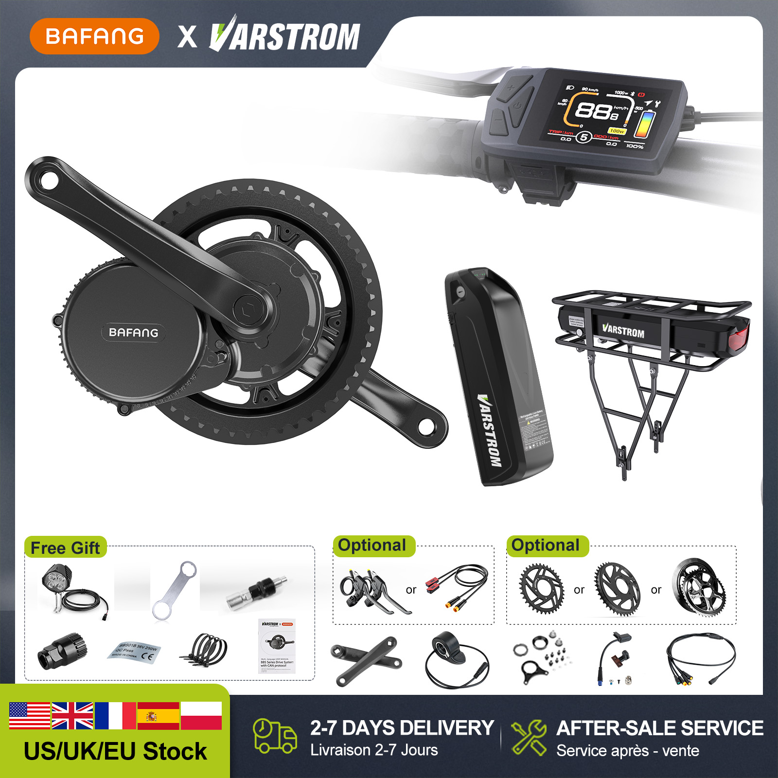 【米国直送】BAFANG 48V 500W/750W/100 - Bafang Bbshd 1000W Conversion Kit のレビューと価格