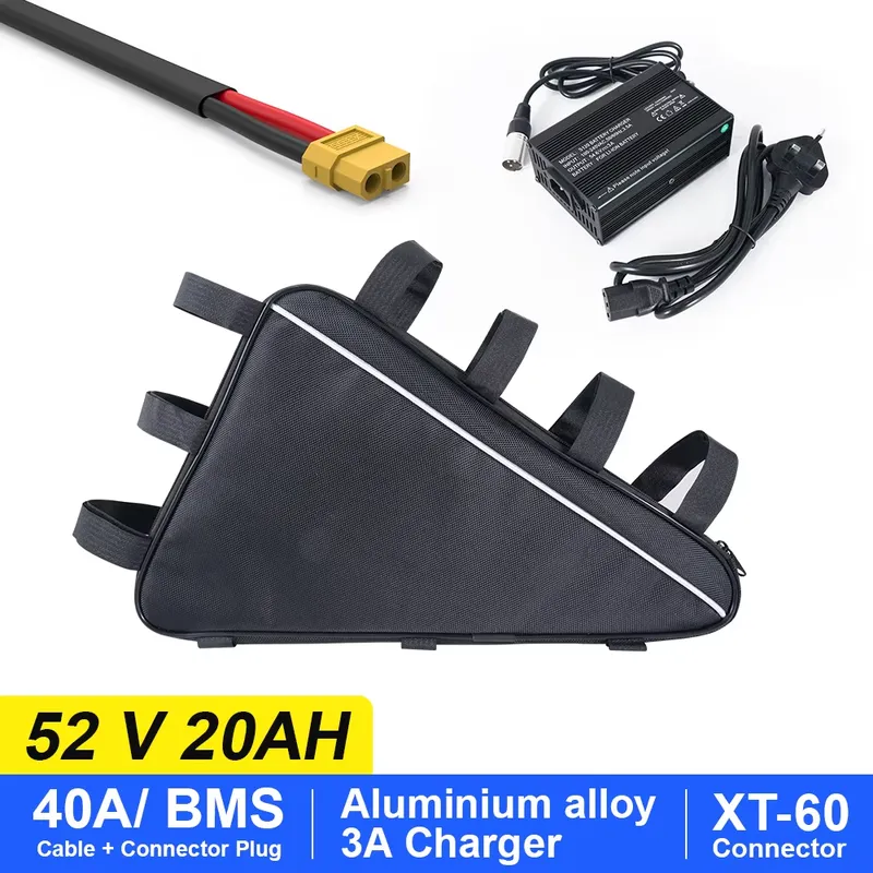 2026年米国製トライアングル型リチウム電動自転車バッテリー - Ebike Battery 52V 20Ah Triangle Pack のレビューと価格