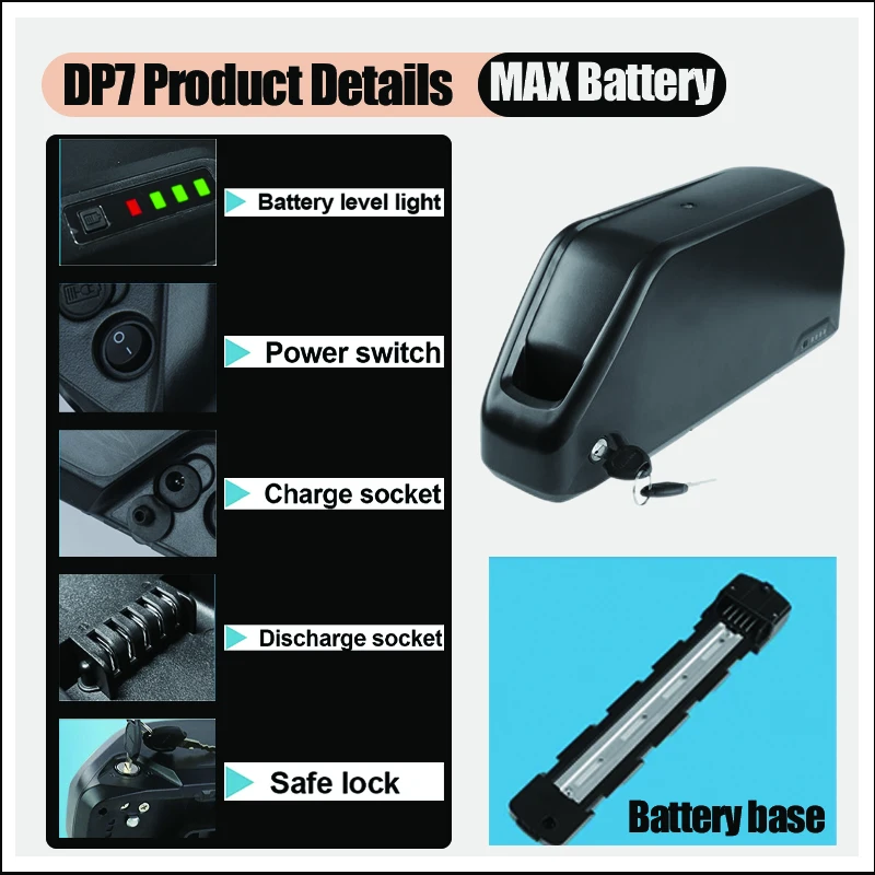 ポリー電動自転車バイクバッテリー ダウンチューブ ハイルン  - Electric Bicycle Battery 72V 30Ah のレビューと価格