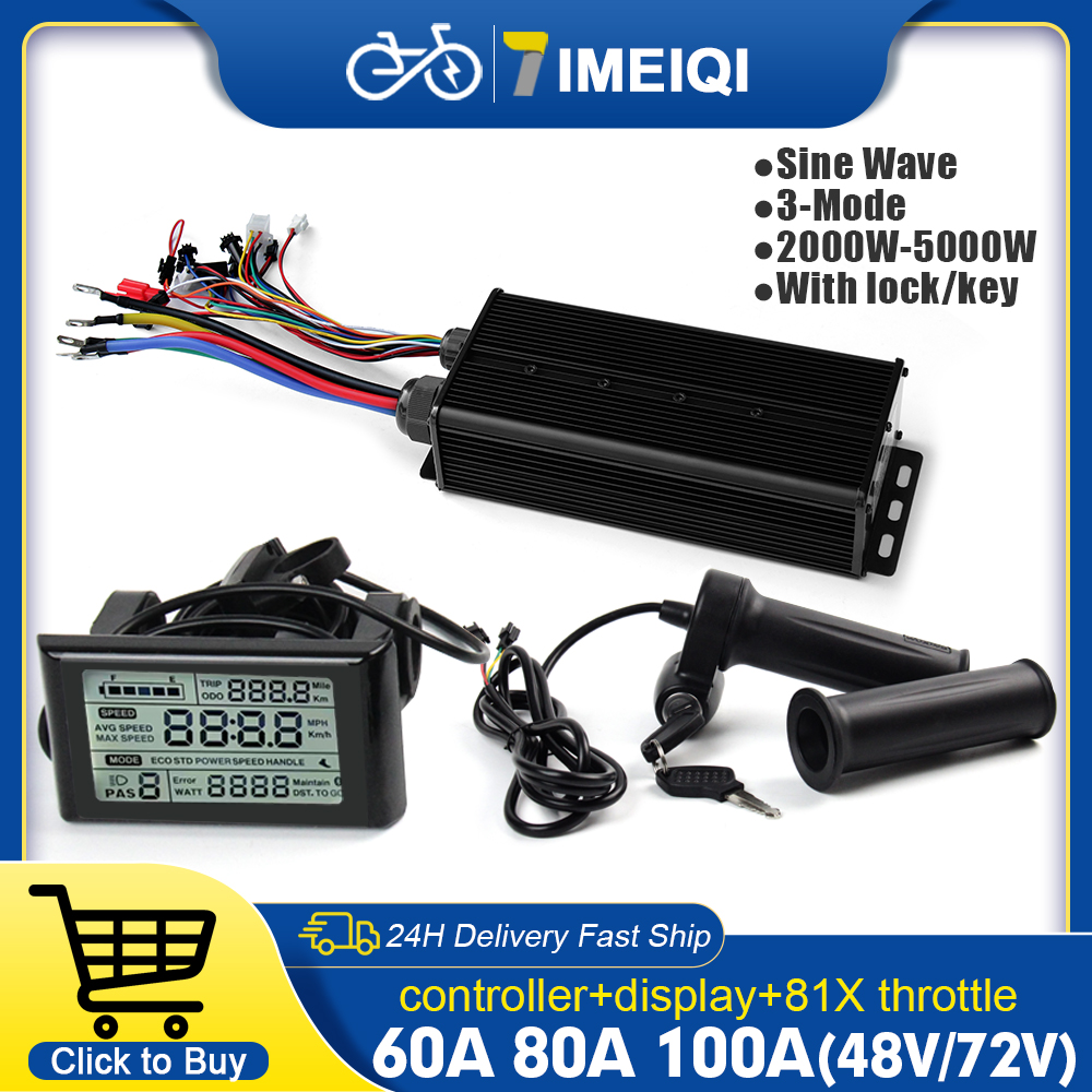 2000W-5000W 48V-72V 電動自転車用3モード - Sine Wave Controller 48V 72V 80A のレビューと価格