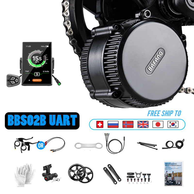 Bafang-電動自転車電動キット,変換キット,68mmブラ - Bafang Bbs02B 48V 750W Mid Drive Kit のレビューと価格