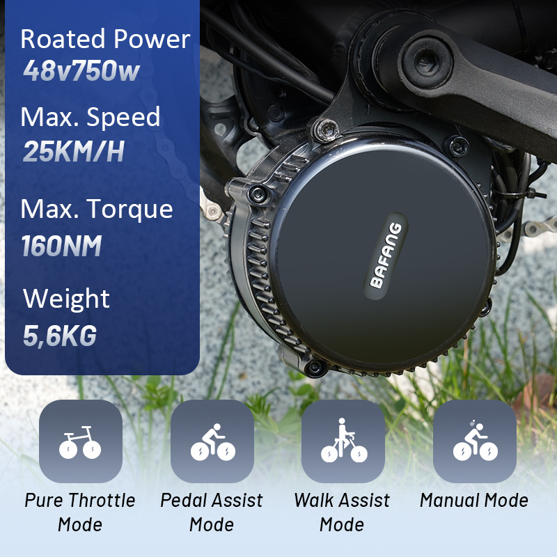 Bafang-電動自転車電動キット,変換キット,68mmブラ - Bafang Bbs02B 48V 750W Mid Drive Kit のレビューと価格
