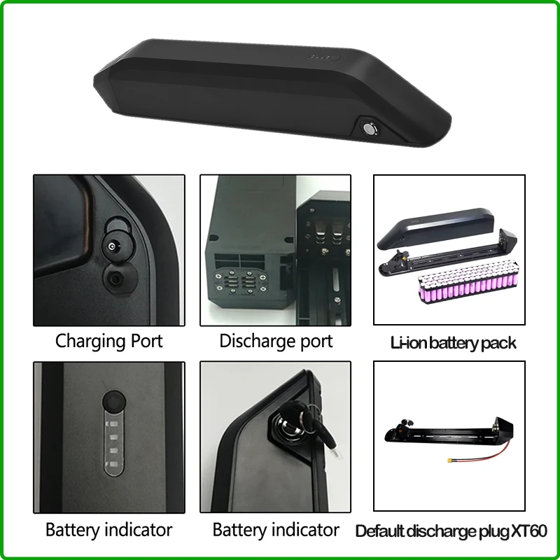 オリジナル18650電動自転車バッテリー48V 52V 17 - Ebike Battery 48V 20Ah Hailong のレビューと価格