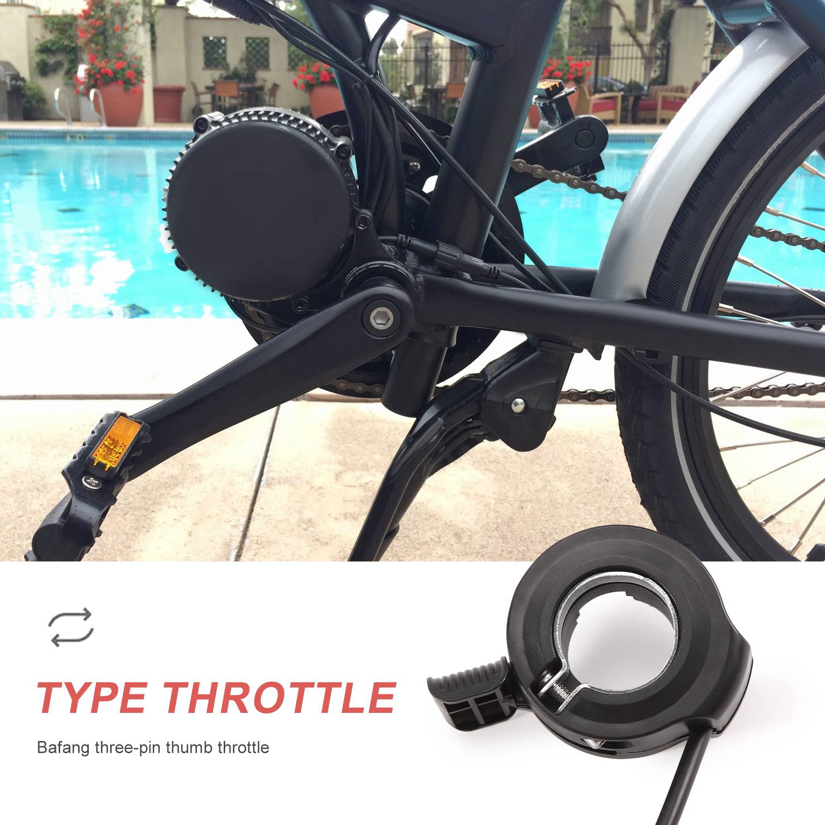 ハッピーニュー - ミッドドライブモーター用サムスロットル  - Mid Drive Motor Kit 52V 1000W のレビューと価格
